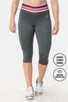 Zelocity Quick Dry 3/4Th Gym Leggings - Dark Slate — thumbnail 1